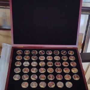 USA President Mint Collector's Coin Set in Cherry wood Display Case(+46)Cased